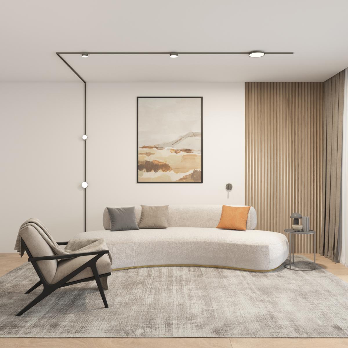 Трековый однофазный светильник Denkirs Shine flow DK5762-DN