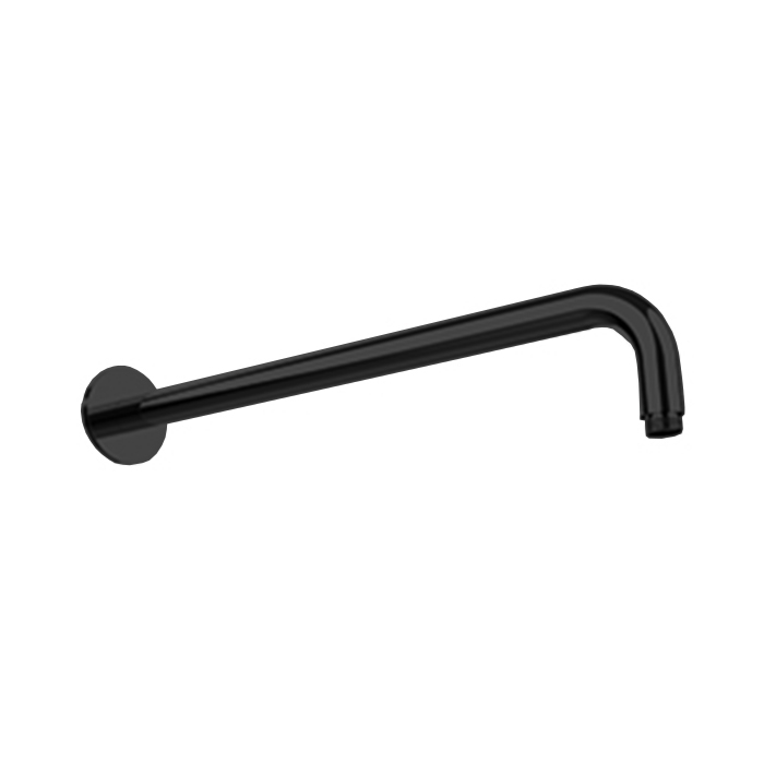 Almar Arms Кронштейн для верхнего душа, настенный 42см., с круглым отражателем, цвет: черный матовый