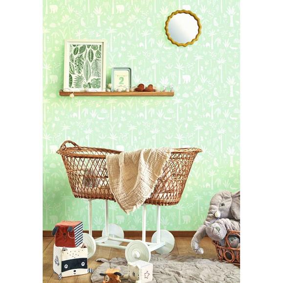 Обои Casadeco 200766202 Poetic Jungle Bleu lagon