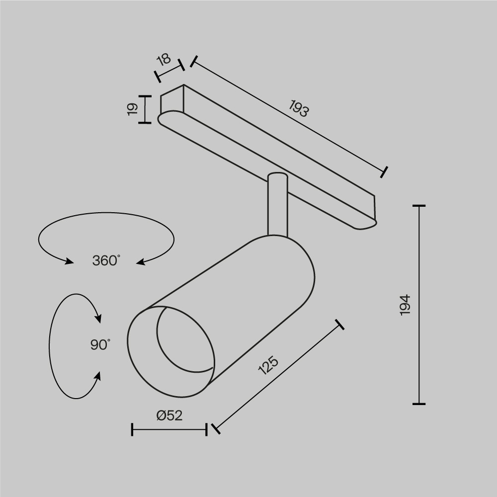 Трековый магнитный светильник Maytoni Focus Led TR032-2-12W2.7K-M-B