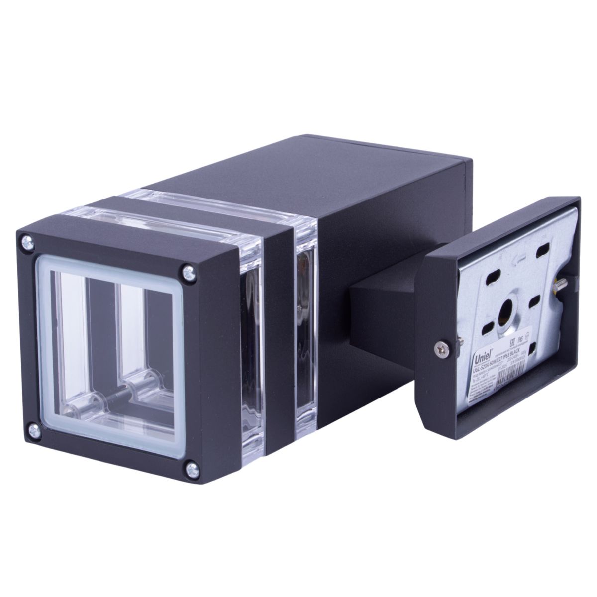Уличный настенный светильник Uniel UUL-S23A 60W/E27 IP65 BLACK UL-00012922