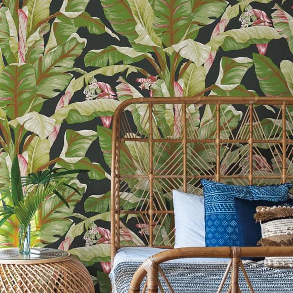 Обои York AT7071 Banana Leaf Black/Brights