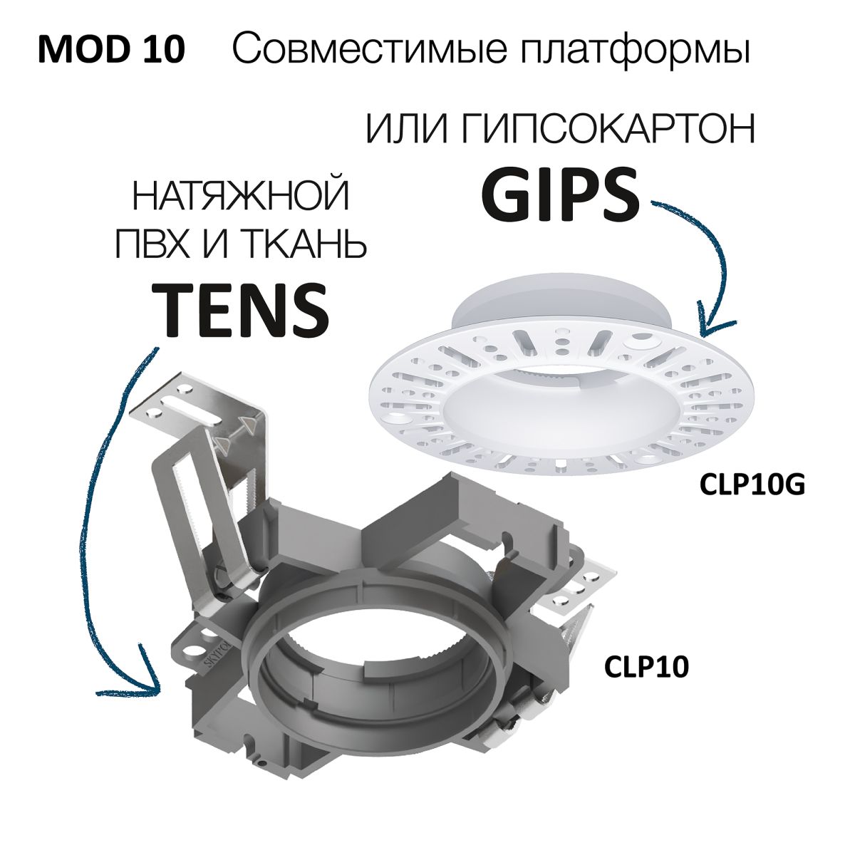 Безрамочный светильник Skytek SkyPORT.10 MOD CLP10M5