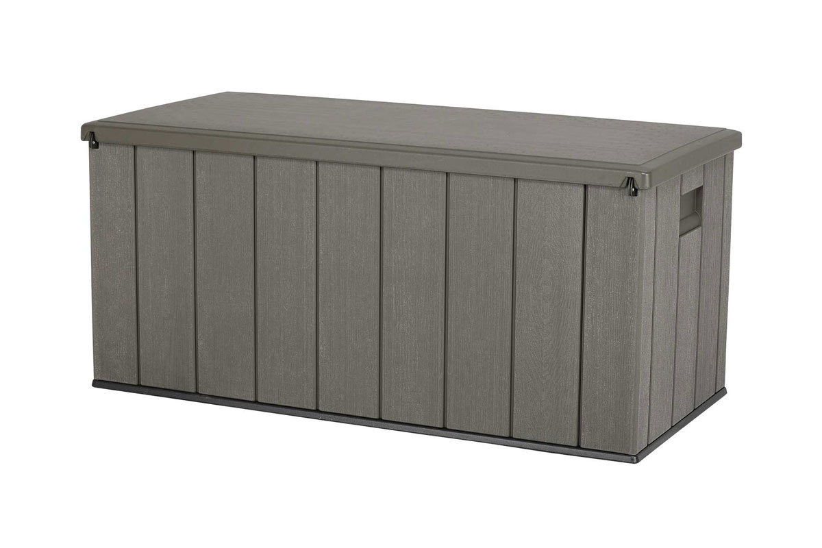 Сундук пластиковый WoodLook, 570 л, серый