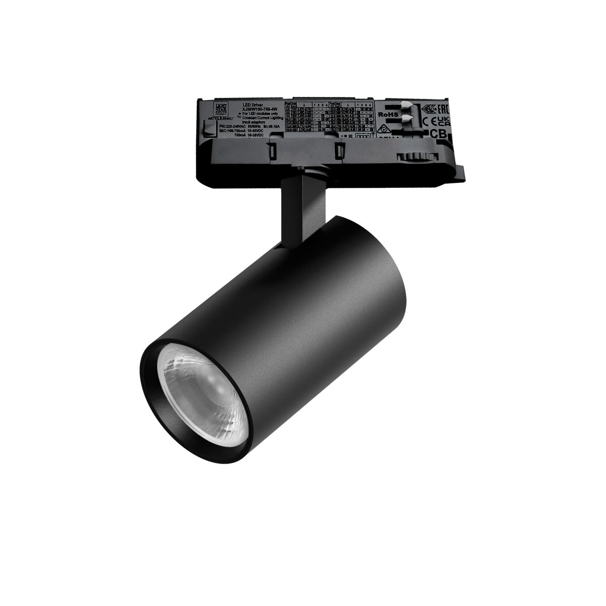 Трековый трехфазный светильник Quattro LED 36G с адаптером Lightstar Alta Base A5137QT36G (215137 + 594037 + 215103)