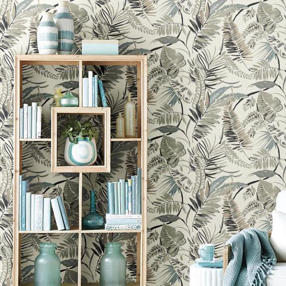 Обои York TC2622 Tropical Toss White/Neutrals