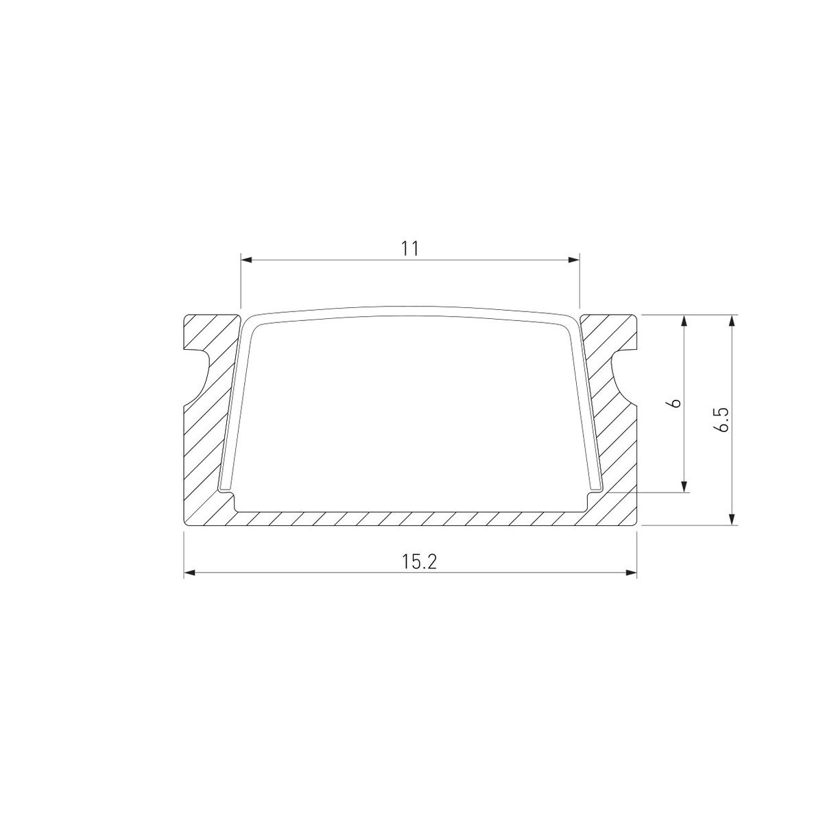 Накладной алюминиевый профиль для светодиодной ленты Elektrostandard LL-2-ALP006 4690389170416