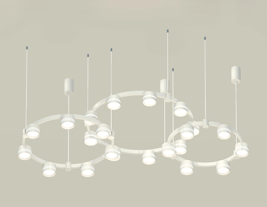 Комплект подвесного светильника Ambrella Light Techno Ring XR92082210 (A9208x3, C9241, C9236, C9231, N8477, N8461)