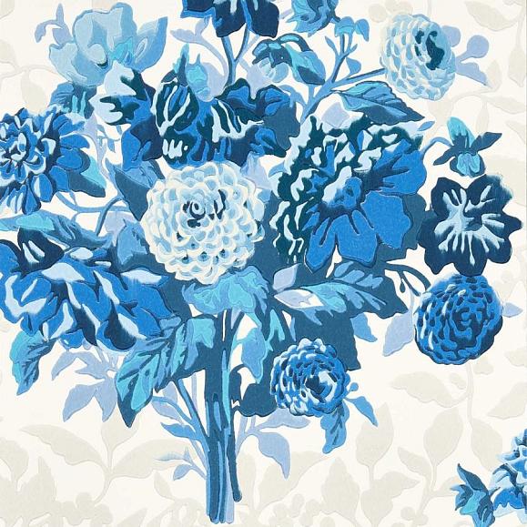 Обои Harlequin 113055 Dahlia Bunch Lapis
