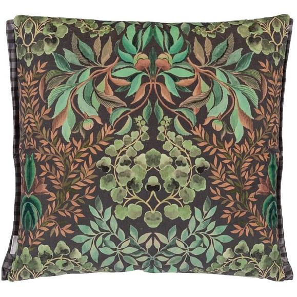 Подушка CCDG1387, Ikebana Damask Velvet, Graphite, Designers Guild 55 x 55см