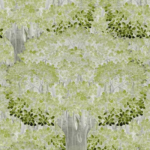 Панно Mind the gap WP20445 Savage Leaves Green