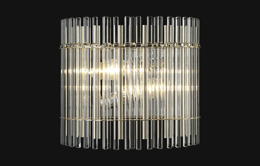 Настенный светильник Crystal Lux AURELIO AP2 GOLD+CHROME/TRANSPARENT