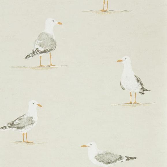 Обои Sanderson 216563 Shore Birds Driftwood