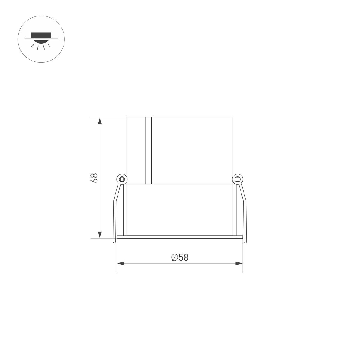 Встраиваемый светильник Arlight MS-Atlas-Built-R58-10W Day4000 037182