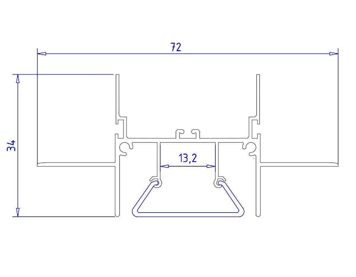 Алюминиевый профиль Ambrella Light Alum Profile GP4000AL