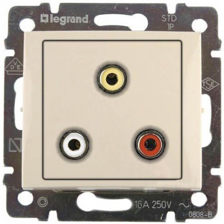 Розетка RCA Legrand Valena слоновая кость 774184