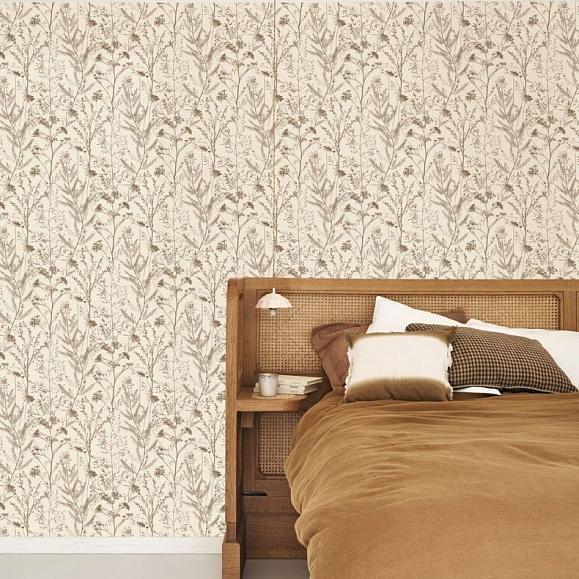 Обои Casadeco 200952844 Prairie Terre de sienne