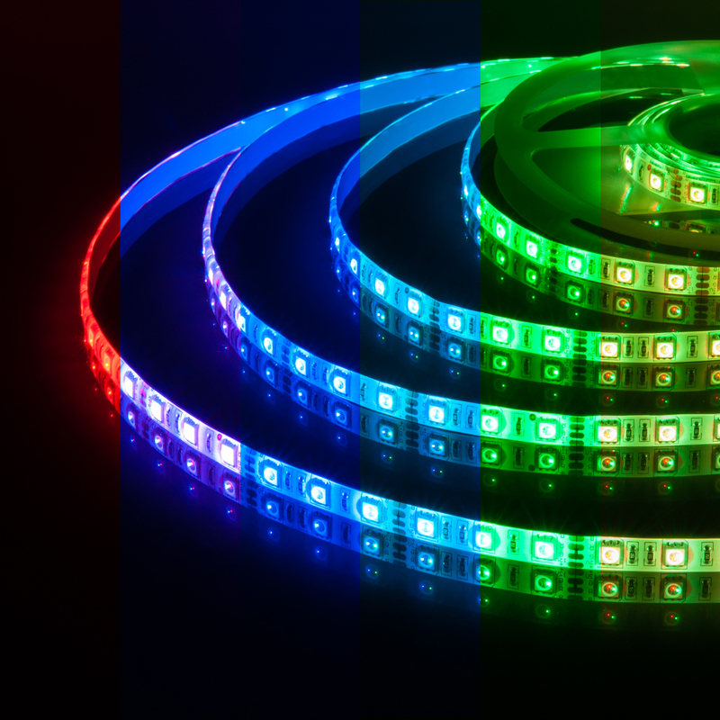 Светодиодная лента Elektrostandard 12V 14,4W 60Led 5050 IP65 RGB, 5м 4690389082139 a034876
