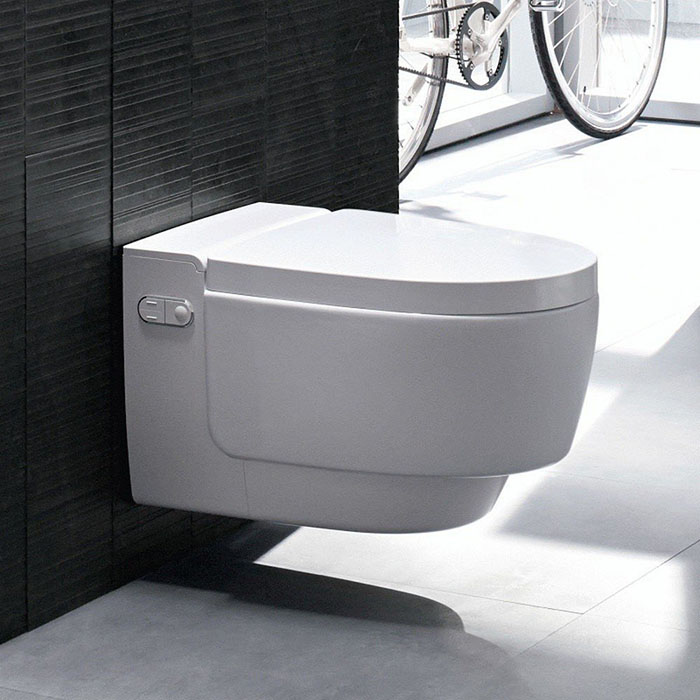 Geberit AquaClean Mera Comfort Унитаз-биде подвесной, KeraTect, панель белая, цвет: белый глянцевый