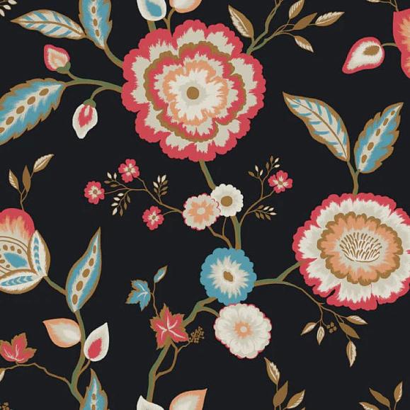 Обои York GO8232 Dahlia Blooms Midnight/Multi