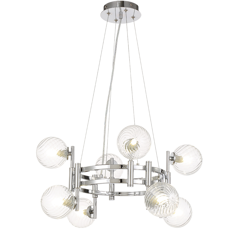 Подвесная люстра Crystal Lux LUXURY SP8 CHROME