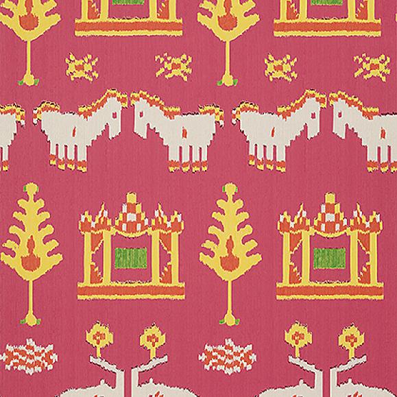 Обои Thibaut T10640 Kingdom Parade Pink