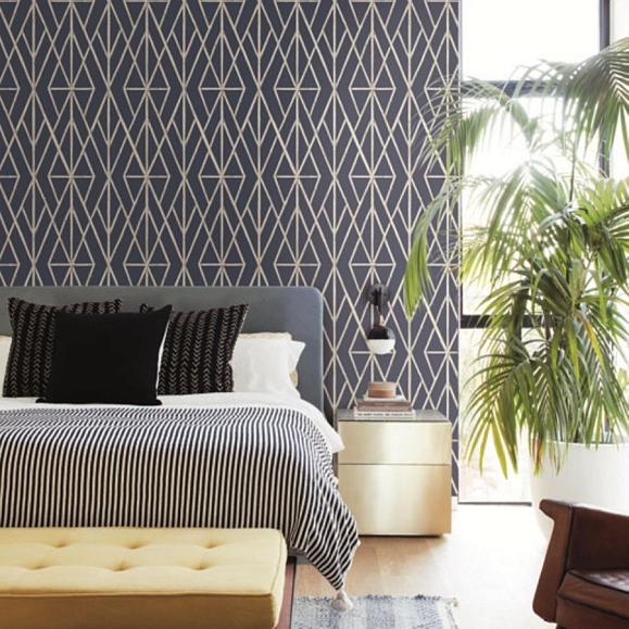 Обои York CV4449 Riviera Bamboo Trellis Navy