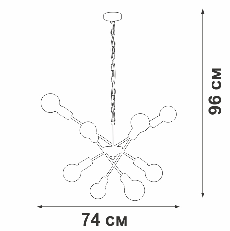 Подвесная люстра Vitaluce V4750-0/8