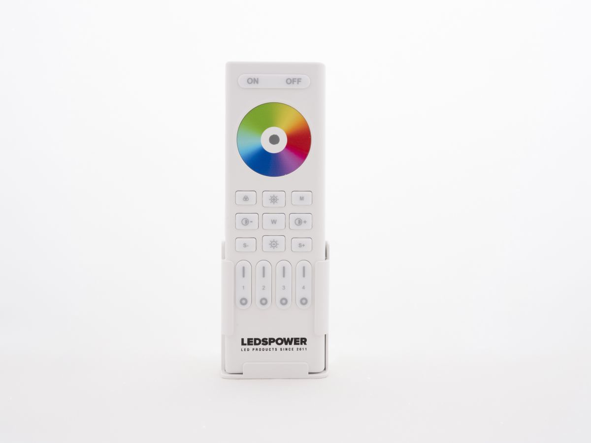 Пульт LEDS POWER RGB/RGBW/RGBCCT на 4 зоны RC03RF белый 006543