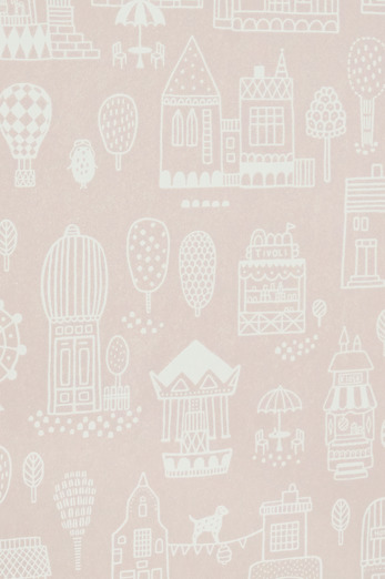 Обои Majvillan 118-03 Small town Pink