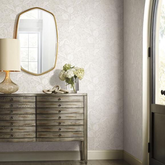 Обои York RP7388 Pomegranate Beige & White