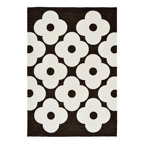 Ковер Orla Kiely 460805 (140x200) Spot Flower Black Outdoor 140x200 см