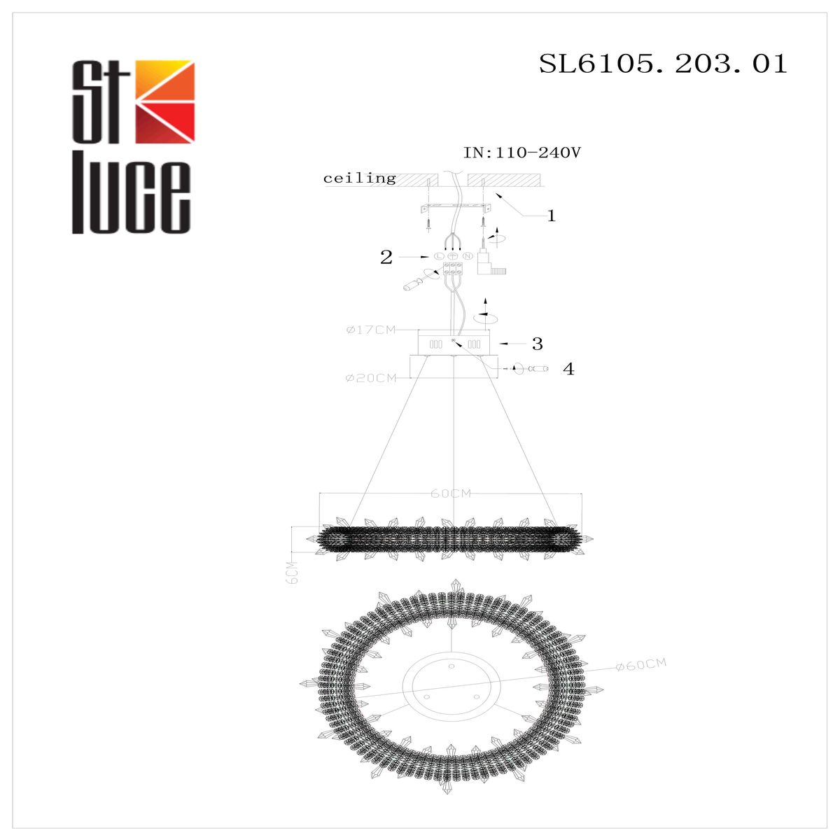 Подвесная люстра ST Luce Lucchero SL6105.203.01