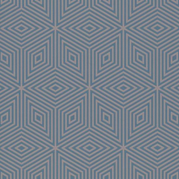 Обои Paint & Paper Library 0360MABlUEB Marquetry Tile Blue Blood