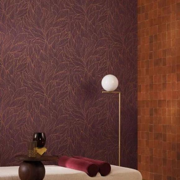Обои Casamance 76602854 Hosta Pourpre/cuivre