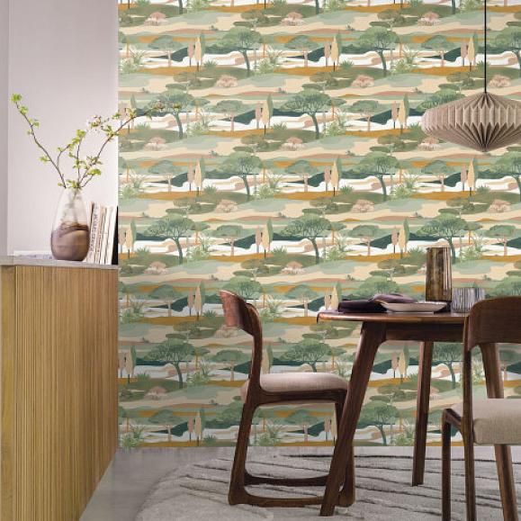 Обои Casamance 75870202 Cap Ferret Céladon/ambre