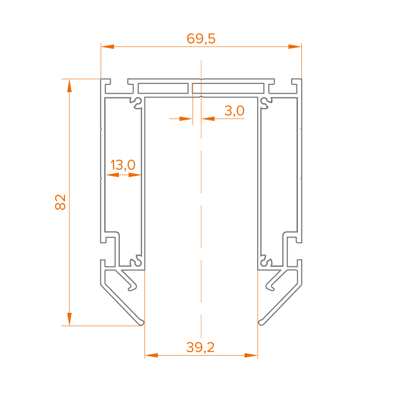 Профиль для натяжного потолка Wolta WAP-WML-TR2/01B