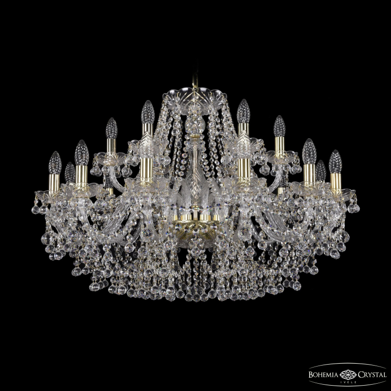 Подвесная люстра Bohemia Ivele Crystal 1409/12+6/300 G