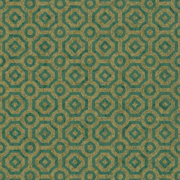 Обои Cole & Son 118/10021 Queen's Quarter Emerald on Metallic Antique Gold