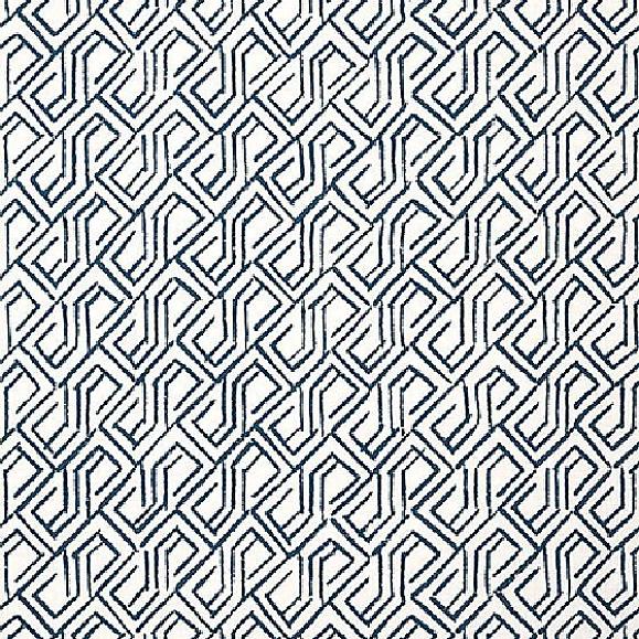 Обои Thibaut T12843 Tortona Navy and White