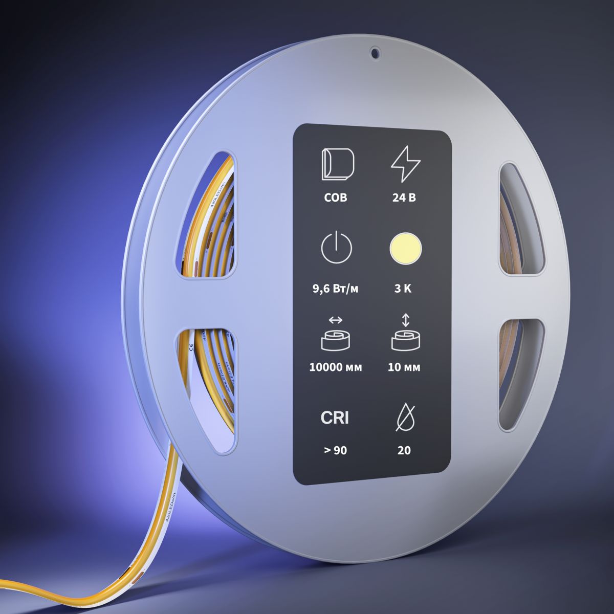 Светодиодная лента Maytoni Led Strip 24В COB 9,6Вт/м 3000К 10м IP 20 201304