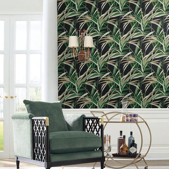 Обои York TC2606 Tropical Paradise Greens/Black