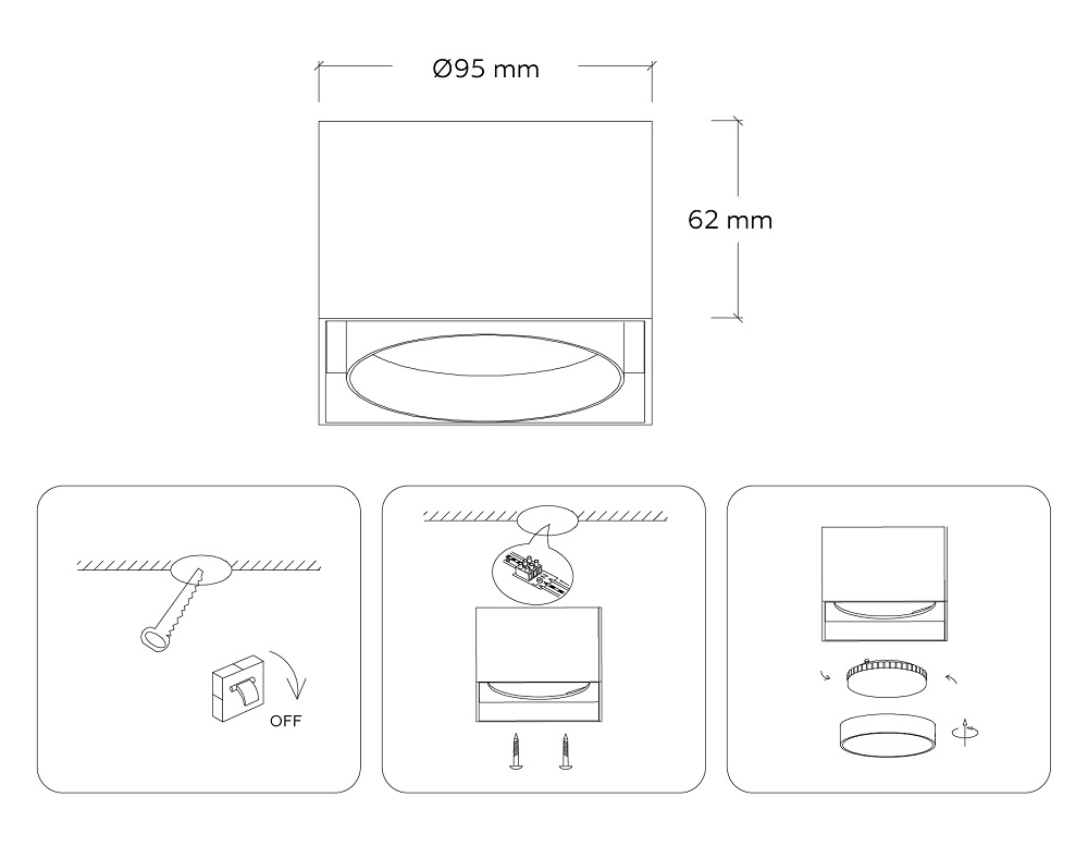 Накладной светильник Ambrella Light GX Standard tech TN70866