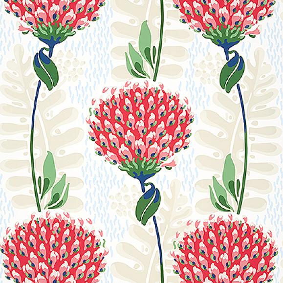 Обои Thibaut T10647 Tiverton Red