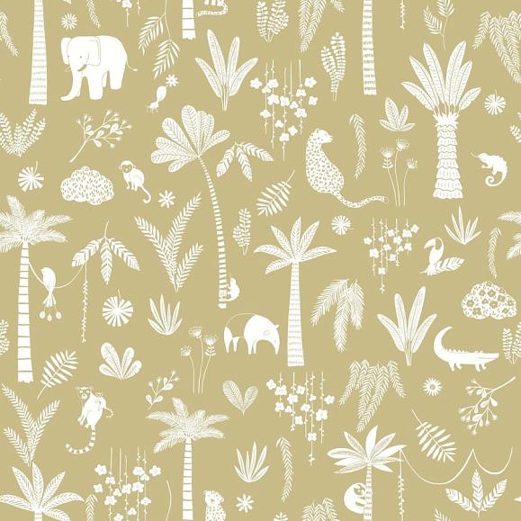 Обои Casadeco 200767272 Poetic Jungle Olive