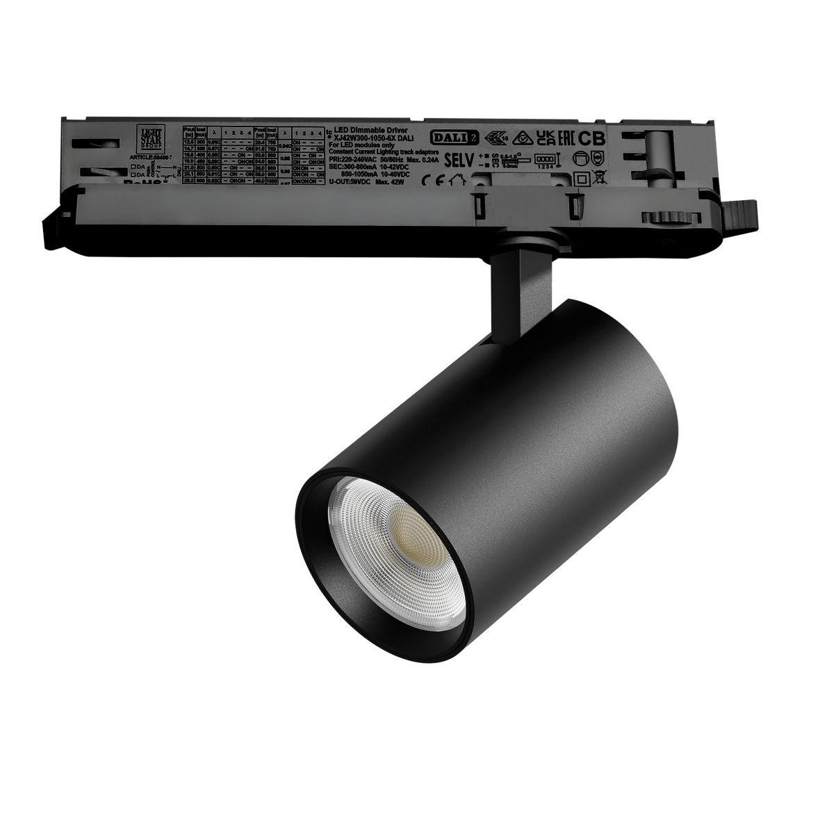 Трековый трехфазный светильник Quattro LED с управлением DALI Lightstar Alta Base A5237DALI