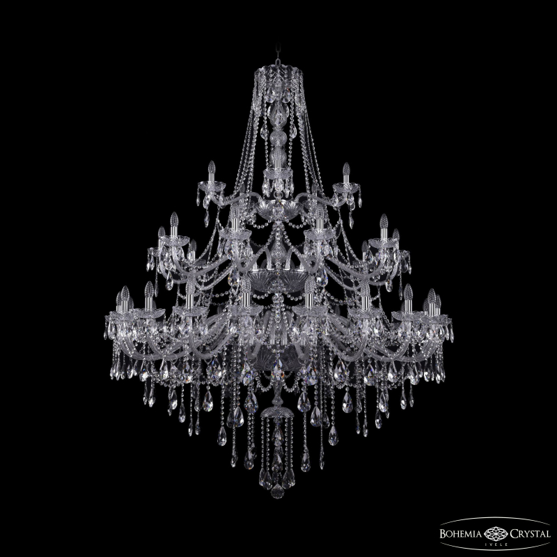 Подвесная люстра Bohemia Ivele Crystal 1415/20+10+5/530/3d Ni