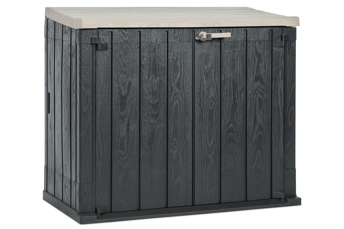 Ящик пластиковый TOOMAX Wood Style 842л АНТРАЦИТ/ТЁПЛО-СЕРЫЙ