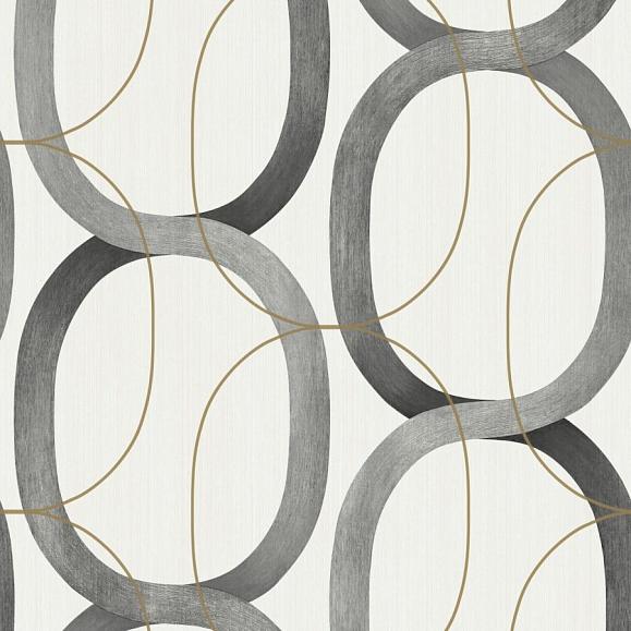 Обои York OS4213 Interlock Black/Gold