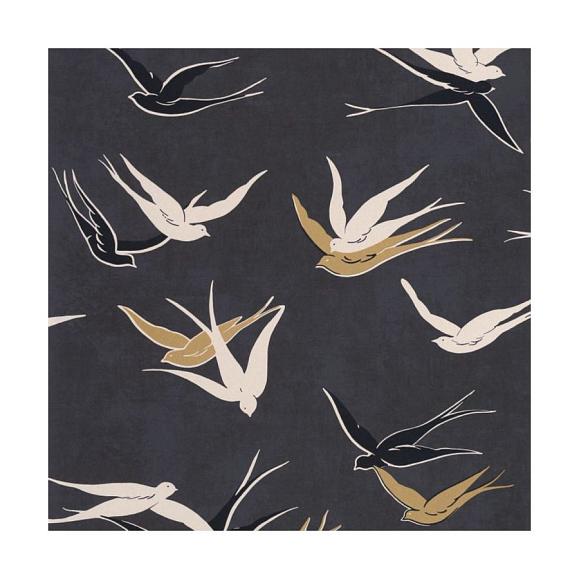 Обои Casadeco 88639595 Swallow Noir reglisse